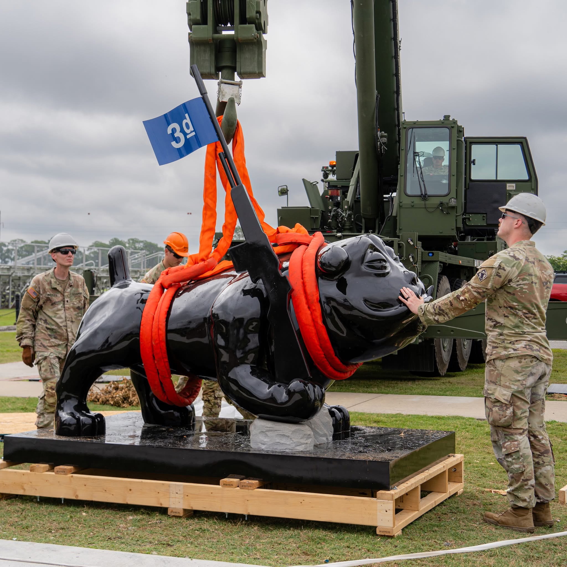 Rocky the Bulldog – a fiberglass sculpture for the U.S. Army.